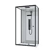 AURLANE - Cabine de douche Hydromassante 110x80 Receveur Bas - Fond Gris et Profilés Noir Mat - GREY STYLE LOW - vignette