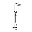 AURLANE - Colonne de douche Thermostatique finition Noire Mate - 133x28x52 cm - MOLLY BLACK - vignette