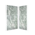 AURLANE - Pack de 2 Panneaux Muraux Pierre Artic Green 90+120x210 cm avec Profilés ANODISE BRILLANT - STONE'IT - vignette