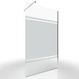AURLANE - Paroi de Douche 120x200cm - Bande Miroir - Barre de Fixation Extensible et Profil Chrome - vignette