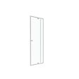 AURLANE - Porte de douche pivotante ajustable de 78 à 90cm en Alu. Blanc et verre transparent - WHITY PIVOT - vignette