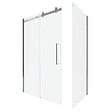 AURLANE - Porte de douche coulissante + retour 140X90cm - RAILROAD CHROMED 140 FRONT-90 - vignette