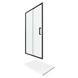 AURLANE - PACK PAROI PORTE DE DOUCHE + RECEVEUR A POSER - 120x80 COULISSANTE -CRUSH MOON 120x80 - vignette
