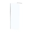 AURLANE - Paroi de Douche 80x195 cm en Verre Trempé 5 mm - Finition Chromé - CHROMED ELEMENTARY - vignette