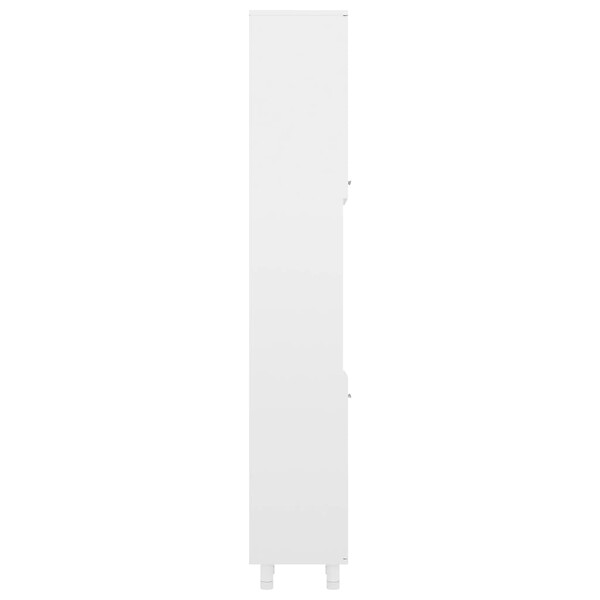 VIDAXL - vidaXL Armoire de salle de bain Blanc brillant Bois d'ingénierie - large