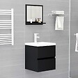 VIDAXL - vidaXL Miroir de salle de bain Noir 40x10,5x37 cm Bois d’ingénierie - vignette