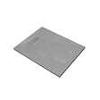 AURLANE - Receveur de douche Gris Effet Pierre 80x100 cm et Grille décor Linéaire en Inox - vignette