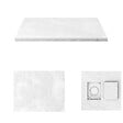 AURLANE - Receveur à poser en materiaux composite SMC - Finition ardoise blanc mat - 80x100 cm - ROCK 2 WHITE - vignette