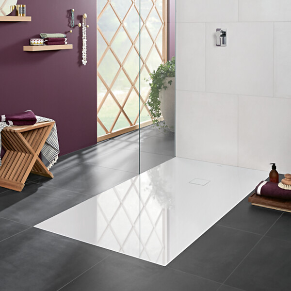 VILLEROY & BOCH - Receveur de douche PLANEO rectangulaire Blanc ultra plat et sans bord - Receveur douche-Dimensions:900X1200-PLANEO BLANC. - VILLEROY ET BOCH - large