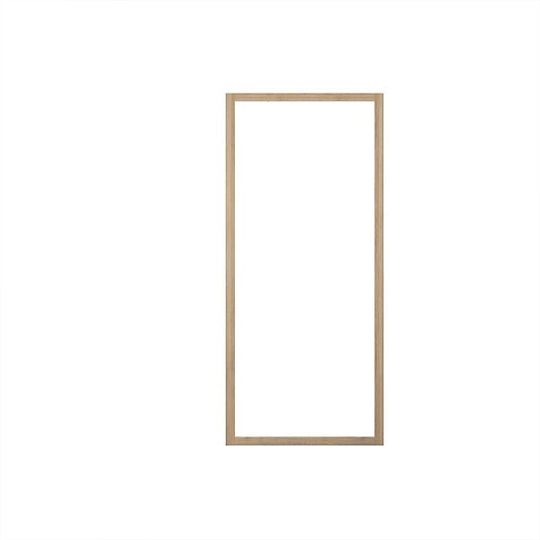AURLANE - Paroi de retour 90x200cm - Profilés Aluminium effet Bois - Verre Trempé 6mm - WOOD CRUSH - large