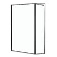 AURLANE - Paroi de Douche avec Volet Pivotant - Cadre et Bras Alu. NOIR MAT - 120+40x200cm - DARK CONTOURING - vignette