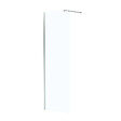 AURLANE - Paroi de Douche 60x195 cm en Verre Trempé 5 mm - Finition Chromé - CHROMED ELEMENTARY - vignette