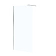 AURLANE - Paroi de Douche 100x195 cm en Verre Trempé 5 mm - Finition Chromé - CHROMED ELEMENTARY - vignette