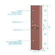 AURLANE - Meuble et colonne de Salle de Bains LEON 80cm Terracotta - Façades Ondulées - Vasque Blanche Mate - vignette