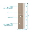 AURLANE - Meuble et colonne de Salle de Bains LEON 80cm Marron Glacé - Façades Ondulées - Vasque Blanche Mate - vignette