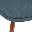 ATMOSPHERA - Chaise vintage avec accoudoirs - Tissu bleu - Hêtre 46cm - vignette