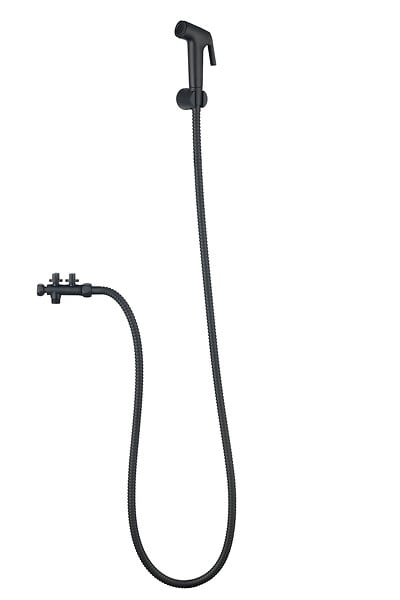 Kit hygiène wc noir mat - large