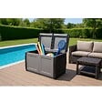 INTEC - Coffre de rangement 230L Coffre de Jardin Gris/Noir 96 x 53 x H57cm Poignées de transport polypropylène INTEC - vignette
