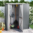 VIDAXL - vidaXL Abri de jardin Gris 180,5x97x209,5 cm Acier galvanisé - vignette