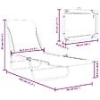 VIDAXL - vidaXL Chaises longues pliables lot de 2 Acier et tissu Taupe - vignette