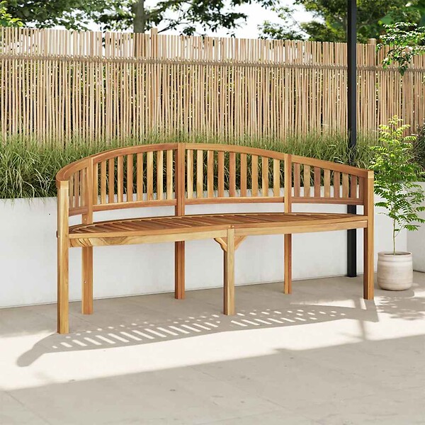 VIDAXL - vidaXL Banc de jardin en forme de banane 180 cm bois de teck solide - large