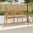 VIDAXL - vidaXL Banc de jardin en forme de banane 180 cm bois de teck solide - vignette