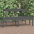 VIDAXL - vidaXL Banc de jardin à 2 places gris 159,5x44x45cm bois massif de pin - vignette