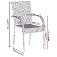 VIDAXL - vidaXL Chaises empilables d'extérieur lot de 6 Résine tressée Noir - vignette