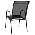 VIDAXL - vidaXL Chaises de jardin 4 pcs Acier et textilène Noir - vignette