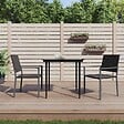 VIDAXL - vidaXL Chaises de jardin lot de 2 noir 54x62,5x89 cm résine tressée - vignette