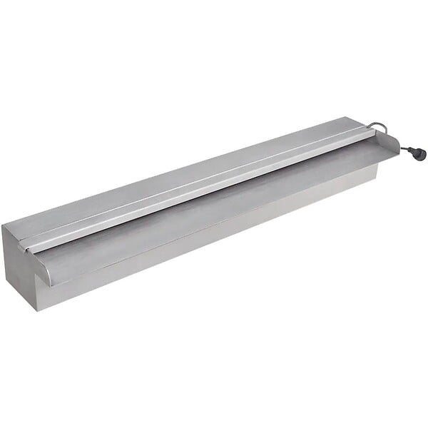VIDAXL - Lame d'eau rectangulaire à LED 60 cm en acier inoxydable pour piscine - large