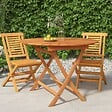 VIDAXL - vidaXL Table pliable de jardin Ø 85x75 cm bois massif de teck - vignette