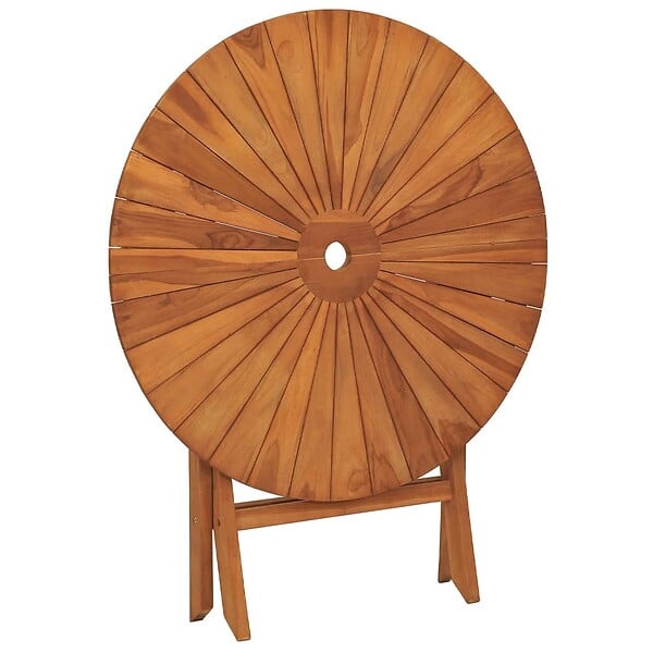 VIDAXL - vidaXL Table pliable de jardin Ø 85x75 cm bois massif de teck - large