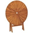 VIDAXL - vidaXL Table pliable de jardin Ø 85x75 cm bois massif de teck - vignette