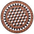 VIDAXL - vidaXL Table de bistro mosaïque Marron 60 cm Céramique - vignette