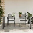 VIDAXL - vidaXL Table de jardin Noir 190x90x74 cm Aluminium et verre - vignette