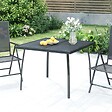 VIDAXL - vidaXL Table de jardin anthracite 100x100x72 cm Treillis d'acier - vignette