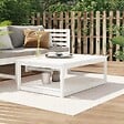 VIDAXL - vidaXL Table de jardin blanc 121x82,5x45 cm bois massif de pin - vignette