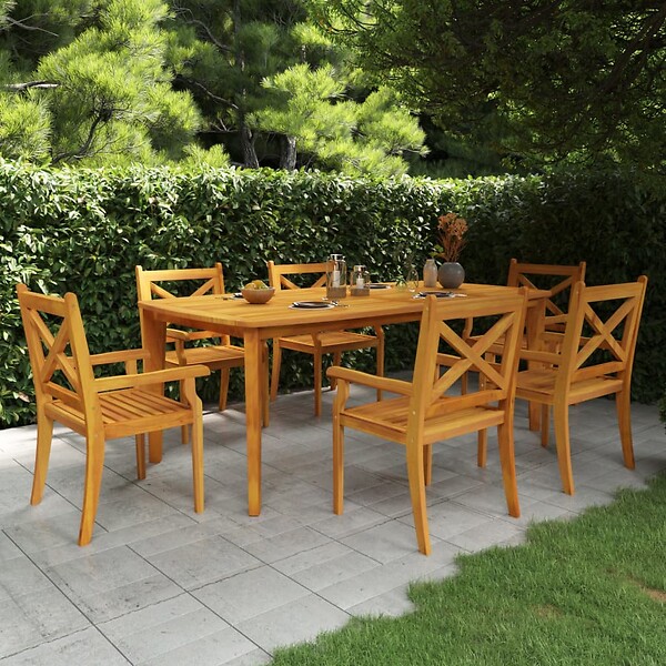 VIDAXL - vidaXL Table de jardin 200x100x75 cm Bois d'acacia solide - large