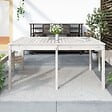 VIDAXL - vidaXL Table de jardin blanc 159,5x82,5x76 cm bois massif de pin - vignette