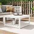 VIDAXL - vidaXL Table de jardin blanc 82,5x82,5x45 cm bois massif de pin - vignette