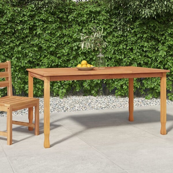 VIDAXL - vidaXL Table à dîner de jardin 150x90x75 cm bois massif de teck - large