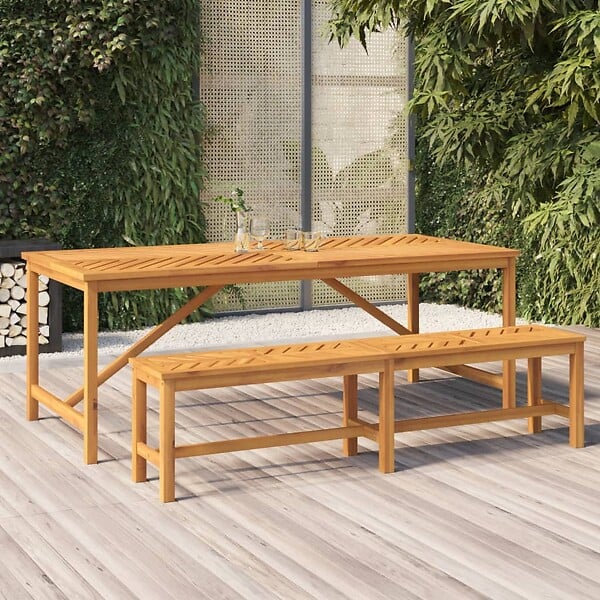 VIDAXL - vidaXL Table à manger de jardin 200x90x74 cm bois d'acacia solide - large