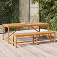 VIDAXL - vidaXL Table à manger de jardin 200x90x74 cm bois d'acacia solide - vignette