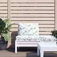VIDAXL - vidaXL Coussins de palette lot de 2 motif de feuilles tissu Oxford - vignette