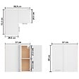 VIDAXL - vidaXL Armoire d'angle suspendue "Lyon" Blanc 57x57x60 cm Bois - vignette