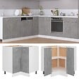 VIDAXL - vidaXL Armoire de plancher d'angle "Lyon" gris béton - vignette