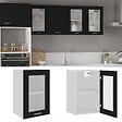 VIDAXL - vidaXL Armoire en verre suspendue "Lyon" Noir 40x31x60 cm - vignette