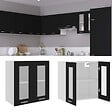 VIDAXL - vidaXL Armoire en verre suspendue "Lyon" Noir 60x31x60 cm - vignette