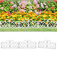 VIDAXL - vidaXL Bordures de pelouse 17 pcs Blanc 10 m PP - vignette